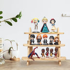 Wooden Display Riser,3 Tier Earring & Ring Holder Stands,Farmhouse Cupcake Stands ,Table Display Stand For Vendors,Organizer Showcase for Tabletop Shows and Home Using ,Wood Rustic Risers