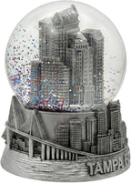 Silver Tampa Florida Snow Globe 3.5 Inches
