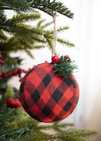 Burlap Christmas Hanging Ornaments, Farmhouse Rustic Christma Decorations, Natural Jute Ball Ornaments for Xmas Holiday Party Home Decor 12Pcs