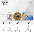 TR-LIFE 4 Pack Plate Stands for Display - 8 Inch Plate Holder Display Stand + Metal Easel Stand for Picture Frame, Decorative Plates, Book, Photo, Collectibles (4 Pack)