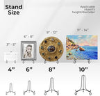 TR-LIFE 4 Pack Plate Stands for Display - 6 Inch Plate Holder Display Stand + Metal Easel Stand for Picture Frame, Decorative Plates, Book, Photo, Collectibles (4 Pack)