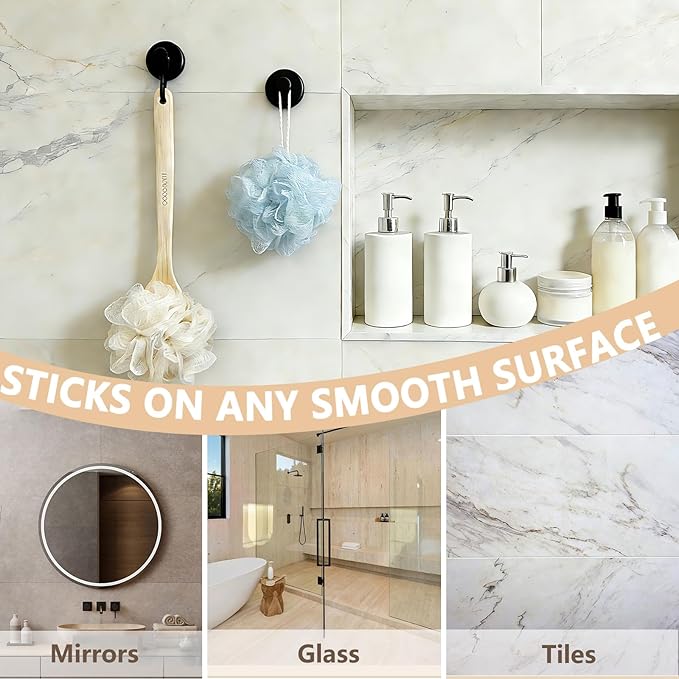 Wreath Hangers for Front Door Metal Suction Cup Hooks 2 Pack Removable Towel Hooks for Bathrooms Cup Hooks for Glass Window