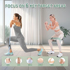 9 PCS Fabric Resistance Bands Set for Working Out, Non-Slip Exercise Booty Bands for Women & Men Leg and Glutes with Hair Ties and Tape Measure - for Home Gym Workout, Yoga, Pilates