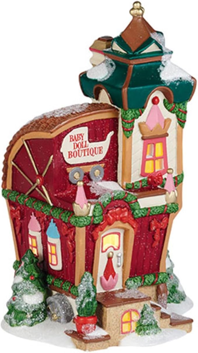 Department 56 North Pole Toy Land "North Pole Baby Doll Boutique" Porcelain Lighted Building