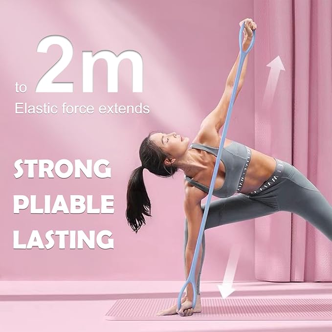 Figure 8 Resistance Band, Elastic Band, Stretch Bands, for Arm,Shoulder, Back,Leg Stretching, Upper Body Workout Equipment, Portable Home Office Elastic Ropes for Yoga, Pilates