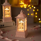 LOVE FOR YOU Glitter Snow Globe Lantern Music Box Carry Light Carousel Horse Room Decoration for Girls and Women Kids Sister Daughter Mom Granddaughter Grandma Christmas Birthday Presents Gifts