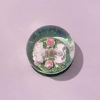 2.75" Washington DC 3-Landmark Snow Globe, Hand Painted Resin, with Glitter, White House, US Capitol, Washington Monument (Mini Flag Base Panorama Globe)