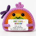 MAMAGIFTREE Crochet Rainbow Gift with Encouragement Card – Thinking of You Keepsake for Women Friend Sister, Get Well Soon Birthday Gift