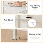 HOOBRO Narrow Corner Shelf Stand, 5-Tier Corner Shelf, 63” Tall Multipurpose Corner Bookshelf, Standing Display Shelf Plant Stand, for Living Room, Study, Kitchen, White WW100CJ01