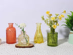 24 Pack Colorful Glass Bud Vase Set, Small Colored Vintage Vases for Centerpieces, Decorative Flower Vases for Wedding Home Table Decor