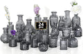 Mini Bud Vases As Wedding Centerpieces for Tables,Clear Bud Vases for Flowers,Small Flower Vases Suitable for Birthday Party,Anniversary,Wedding Reception,Baby Shower (Black, 24PCS)