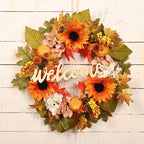 Ochine Fall Harvest Swag for Front Door, Artificial Teardrop Swag Decorative for Thanksgiving, Autumn, Fall Decor & Halloween