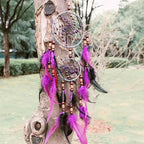 Ornerx Purple Black Dream Catcher for Home Decor 21" Long