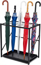 Colingmill Folding Umbrella Storage Stand Rack Holder Organizer Free Standing Umbrella Rack with Removable Drip Tray for Entryway Home Office Hotel Entry Hallway(L18.31 X W11.89 X H19.69 Inch)