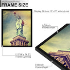 100% Solid Wood 12x15 Picture Frame Set of 3, Black Frame for 12 x 15 Inch Picture Poster Photo, Light Weight 12 by 15 HQ Matte Black Frame for Wall - 3 Pack/Black/12 x15
