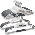 ELONG HOME Plastic Hangers - 50 Pack, Non Slip Slim Coat Hangers, Heavy Duty, 17.1" for Women/Men Clothes