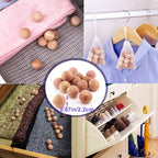 Cedar Balls for Closets and Drawers, Red Cedar Balls for Clothes Storage 60PCs with 2 Satin Bags