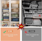 4-Tier Stackable Closet Organizers and Storage Shelves, Clothes Shelf Organizer Basket Bins, Foldable Sweater Storage for Closet Organizer System, Black (Patent Pending)