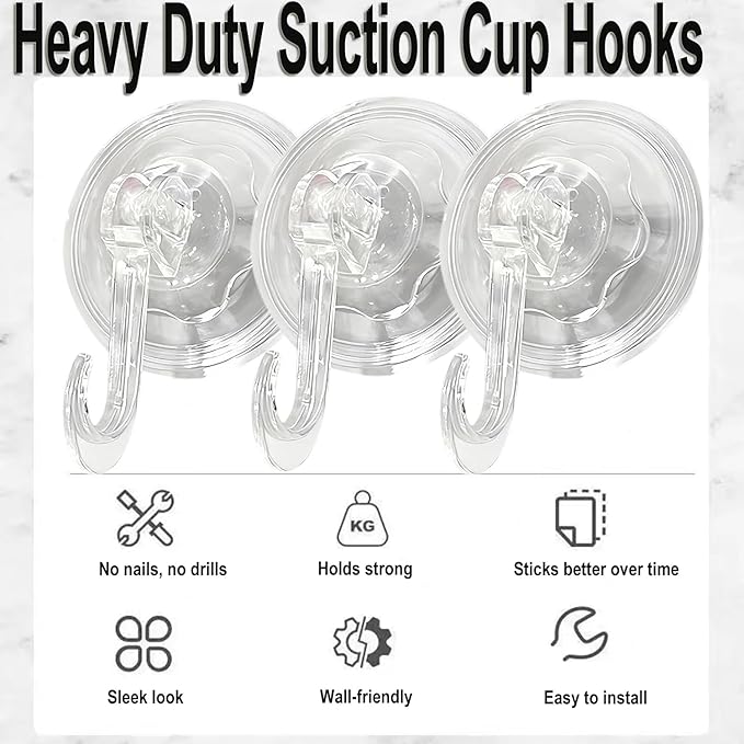 4Pack Wreath Hanger Hooks,Big Suction Cup Wreath Hooks for Halloween Christmas Décor,22 LB Heavy Duty Waterproof Removable Large Wreath Holder for Window Glass Smooth Doors Tiles Welcome Sign,Clear