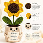 Velyra Sunflower Crochet Doll, Thank You for Being Such an Important Piece of My Life, Desk Decor, Mother's Day Birthday Christmas Thank You Gifts for Mom in Law Stepmom, Grandma, Women