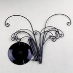 10.6 inch Ornament Tree Display Stand Rotating Decor, Decorative Black Metal Tabletop Display Stand Features Multiple Hooks, Display Rack for Ornaments Glass Globes Balls and Small Craft Items (1PCS)