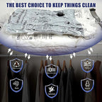 6 Pack Vacuum Storage Bag with Hand Pum,Space Saver Bags(2 jumbo,2 medium,2 small) Compression Packing Bags,Vacuum Seal Bags for Clothes Travel Bedding Blanket Pillows Comforters