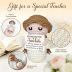 Teacher Appreciation Gifts,Teachers Gifts - Handmade Positive Angel Crochet - Birthday Gift, Going Away, Retirement Gift for Teacher