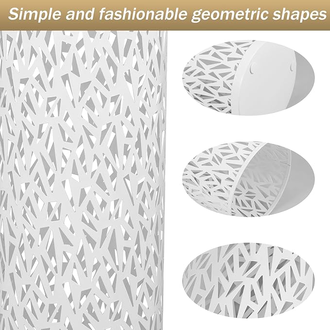Umbrella Holder, Umbrella Stand Rack for Entryway, Metal Umbrella Stand, Freestanding Umbrella Stand Round Umbrella Holder for Canes, Indoor Walking Stick Holder for Home Entryway Office