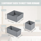 Drawer Organizer Clothes 8 Pack Clothes Organizer Dresser Drawer Organizers for Socks Underwears Bras Foldable Closet Organizers and Storage Fabric Storage Dividers for Nursery Bedroom, Gray