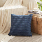 Fancy Homi 4 Packs Decorative Throw Pillow Covers for Living Room Couch Bed, Modern Farmhouse Boho Home Décor Accent Cushion Case, 16" x 16", Dusty Blue