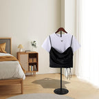 Eunika 4 Pack Adjustable T Shirt Display Flexible Shoulder Stand, Portable Metal Shirt Rack Display Stand Garment Coat Holder for Clothing Garment Coat Retail Vendor, Cloakroom, 16-31 Inch(Black)