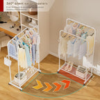Clothes Garment Coat Rack Drying Clothing Racks Metal Freestanding for Hanging Clothes Portable Closet for Laundry Bedroom White