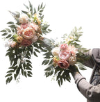 2Pieces Wedding Decorative Swag Artificial Flower Swag Ceremony Sign for Indoor and Outdoor Use Decorations