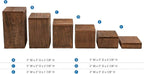 MOOCA Wooden 6 Pcs Square Risers for Display Jewelry and Accessories Display Stand Wooden Risers For Jewelry Figurine, Brown