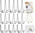 Mixweer 12 Pcs Book Stands for Display Metal Picture Frame Stand Book Plate Picture Holder Easels Photo Holder for Decorative Display(4.3 Inch, 6 Inch, 8 Inch,Black)