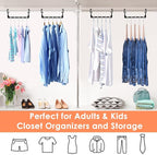 College Dorm Room Essentials, Closet Organizers and Storage, Magic Hangers Space Saving with 360° Swivl Hooks for 120 Clothes, Plastic Clothes Hanger, Organization Home Apartment Essentials, 24 Pack