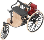 Fdit Retro Alloy Tricycle Ornament High Simulation Classic Car Model 1:12 Scale Decoration for Home, Ideal Model Collectors, Suitable for Wine Cabinet Entrance Decor, Durable and Sturdy Design