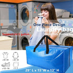 4 Pack Heavy Duty Extra Large Moving Bags - Strong Handles& Backpack Straps - Blue Storage Bags Alternative to Moving Boxes Bins, Packing bag Compatible with Ikea Frakta Cart