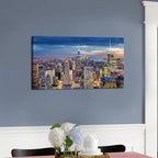 New York City Wall Art NYC Skyline Pictures Wall Decor for Office Living Room Manhattan Skyline Poster Modern Skyscraper Canvas Prints New York City Building Scenic Cityscape Artwork Decoration 20x40"