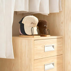 Hat Organizer for Baseball Caps-2 PacK | Wood & Metal Hat Rack Holds 14 for Baseball Caps | Space-Saving Closet Shelf Organizer for Bedroom, Dresser, Entryway