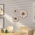 CAKIROTS 3Pcs Windmill Farmhouse Wall Decor Rustic Wood Hanging Art Decorations Rustic Living Room Sculpture Art for Bedroom Nursery Dorm Home Office