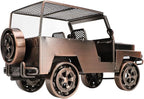 Alomejor Handcrafted Iron Car Figurine, Antique Vintage Metal Vehicle Model Home Decor with Exquisite Metal Craftsmanship, for Living Room TV Cabinet Wine Cooler Display (Red Bronze)