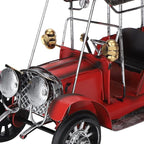 Antique Car Model, Vintage Retro Metal Car Toy, Iron Craft Desktop Ornament with Warm Finish, Decorative Collectible for Home Office Bar Display