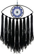 Holmgren Evil Eye Dream Catcher - Black Dream Catchers for Bedroom, Evil Eye Wall Hanging for Witch Dark Decor, Gothic Wall Decorations, Ornament Craft Gift(Black)