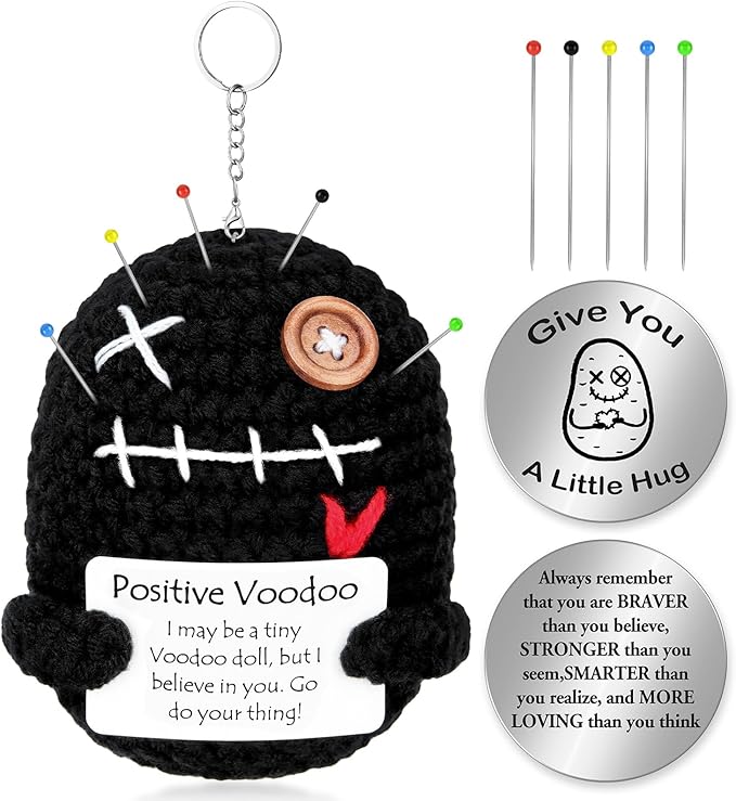 SelfTek Funny Gifts Creepy, Emotional Support Crochet Gifts, Halloween Collectible Dolls Gift for Stress Relief, Cute Office Decor, Unique Gap Gift for Coworkers & Friends