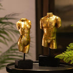 Guichifun Sculptures Home Decor Bust Male Statue - Figure Resin Decoration Modern Gold Decorative Figures Home Art Sculpture Christmas Birthday Gifts for Men&Women 3 X 1.5 X 8.5 Inch