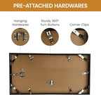 8.5x14 Aluminum Metal Picture Frame,Tempered Glass Gold Photo Frame 8.5x14 for Family Photo,Posters,Art,Document to Wall Mount Horizontally or Vertically