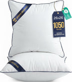 Utopia Bedding Throw Pillow Inserts (Pack of 2, White), 26 x 26 Inches Decorative Indoor Pillows for Sofa, Bed, Couch, Cushion Sham Stuffer