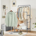 Eunika 1 Pack Adjustable T Shirt Display Flexible Shoulder Stand, Portable Metal Shirt Rack Display Stand Garment Coat Holder for Clothing Garment Coat Retail Vendor, Cloakroom,17-31 Inch