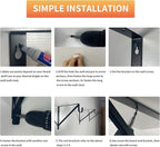 Kunzye 2 Pack Heavy Duty Closet Shelf & Rod Brackets, Black Steel, Wall Mount, Clothes Hanger Pole Support, Closet Shelves Bracket with Rod Shelving Support